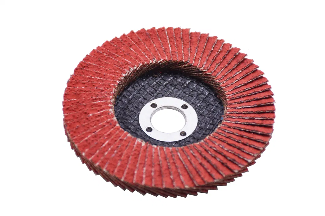 Chinese Manufacturer 14&quot; 80# Red Ceramic Flap Disc with Excellent Self-Sharpening for Angle Grinder