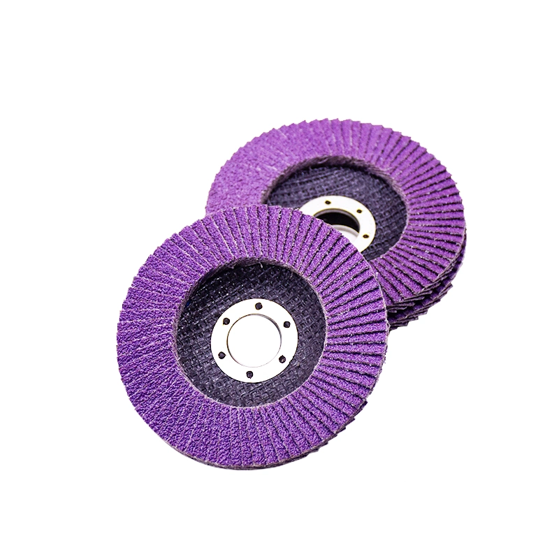 5&quot; 80# Imported Purple Ceramic Flap Disc with Good Heat Dissipation for Angle Grinder