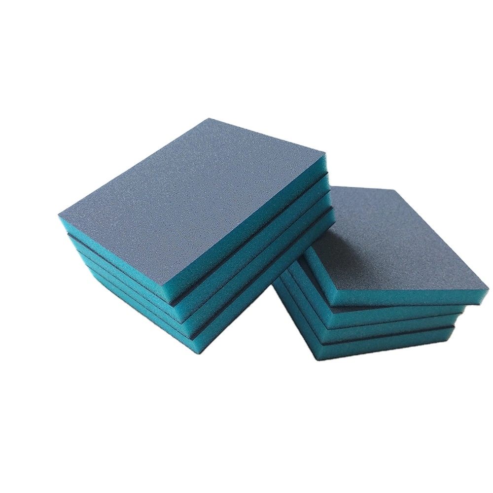 Abrasive Sanding Paper Sponge Block Aluminium Oxide 60-180-320 Grit 120*100*12mm Sand Paper Block for Cleaning